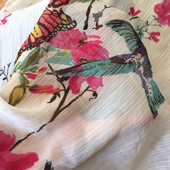 Earthbound Trading Boho eyelet/spring floral tunic - Picture 6 of 8